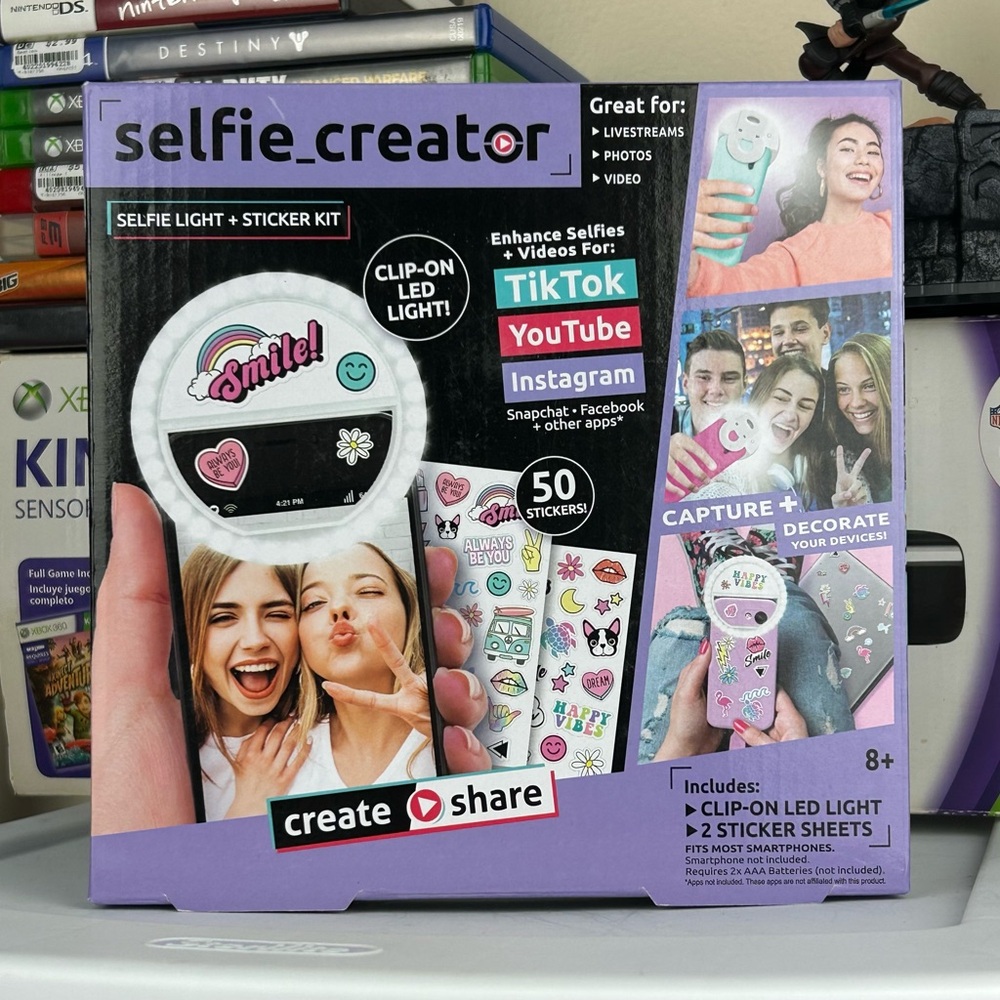 Selfie_Creator Selfie Light + Sticker Kit Canal Toys